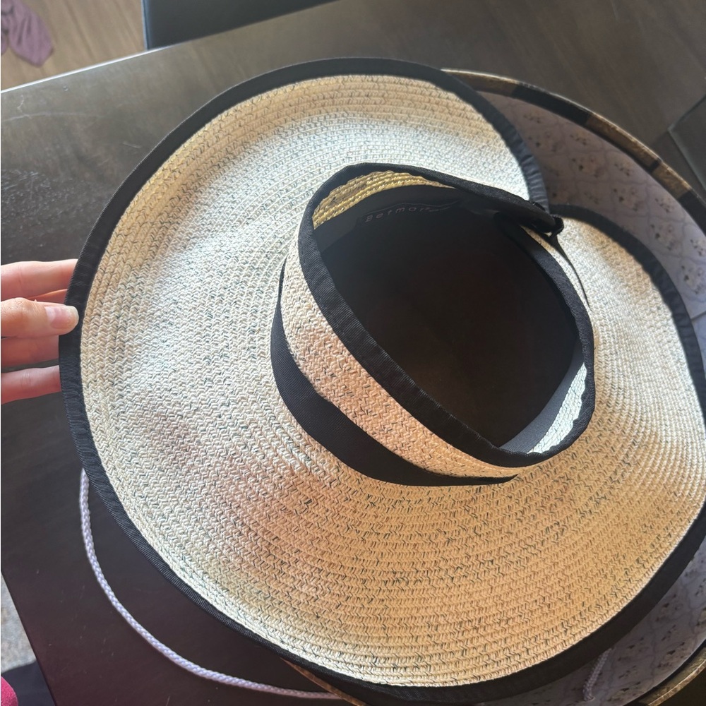 Betmar Black and Cream Sun Hat